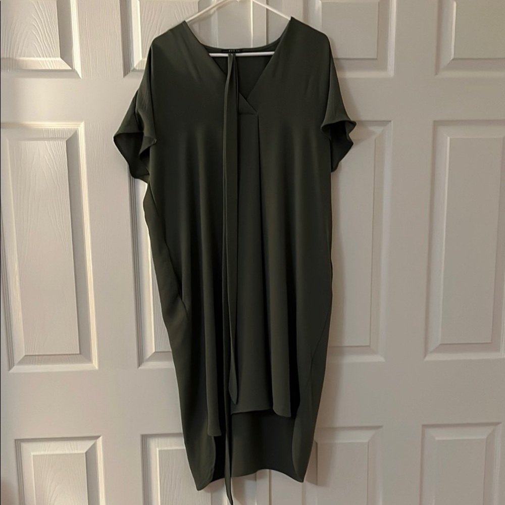 West Kei Sage Green Textured Dress